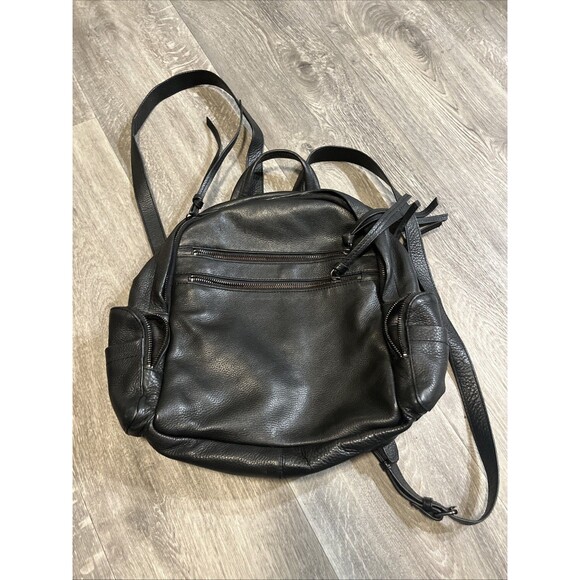 KOOBA Women’s Backpack Pebbled Leather Black Handcrafted - Picture 6 of 10